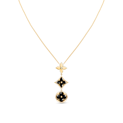 [Luna Brilliance]STAR AND SUN ONYX PINK GOLD NECKLACE