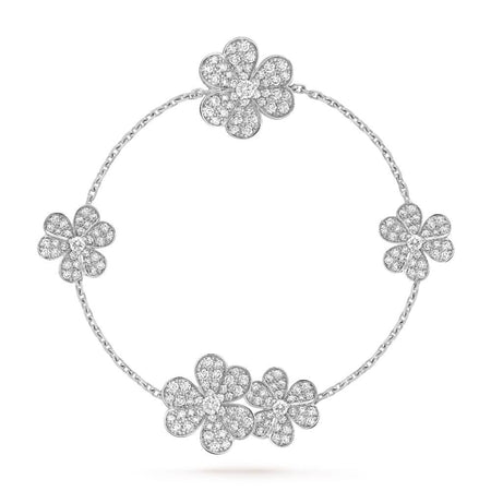 [Luna Brilliance]FRIVOLE SILVER 5 FLOWERS BRACELET