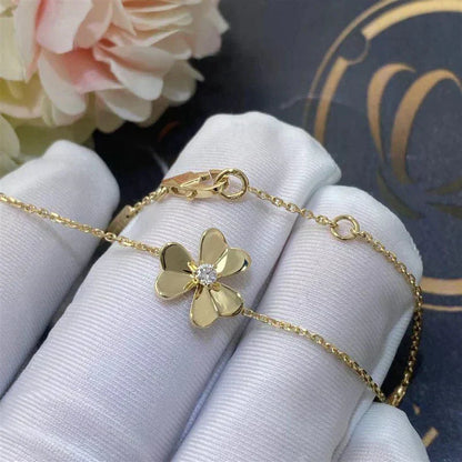 [Luna Brilliance]FRIVOLE GOLD FLOWER PINK MALACHITE BRACELET