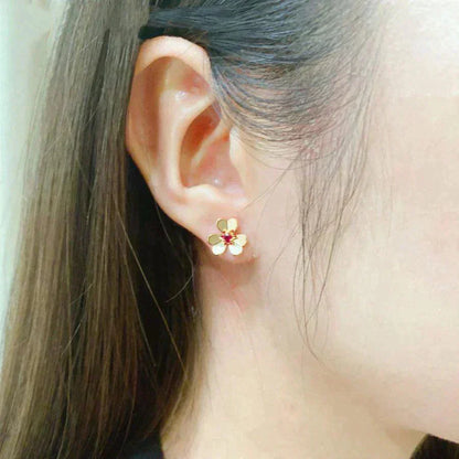 [Luna Brilliance]FRIVOLE  FLOWER PINK EARRINGS