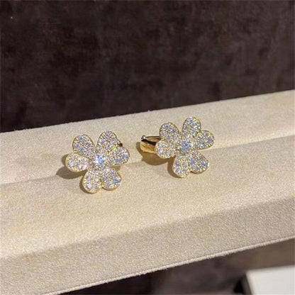 [Luna Brilliance]FRIVOLE GOLD FLOWER DIAMOND EARRINGS