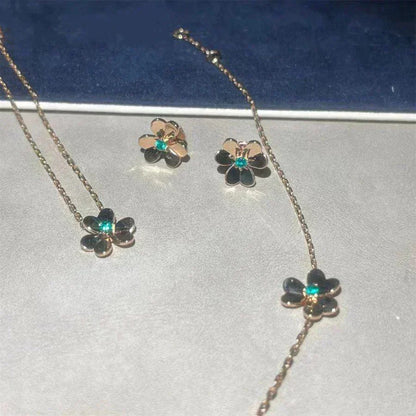 [Luna Brilliance]FRIVOLE  FLOWER MALACHITE EARRINGS