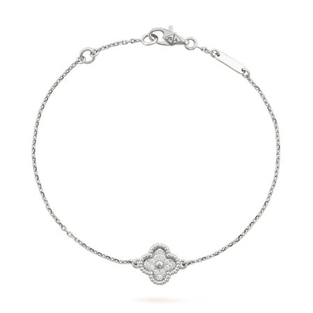 [Luna Brilliance]CLOVER  SINGLE FLOWER BRACELET SILVER