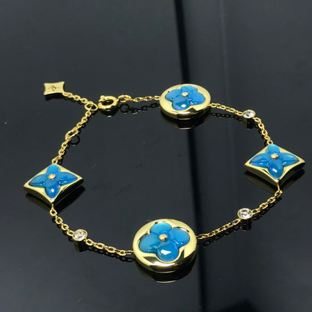 [Luna Brilliance]STAR AND SUN 4 MOTIF BLUE BRACELET